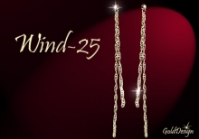 Wind 025 - náušnice zlacené